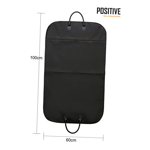 Portable Suit Bag Hanging Feature Oxford Cloth Garment Bag for Dresses Cover Suit for Insects Stains Protection Black2