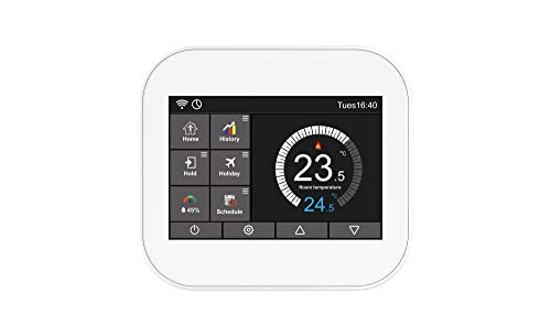Preisvergleich Produktbild WiFi Thermostat Digital LCD Touch Display Raumthermostat Fußbodenheizung, Thermostat:weiß