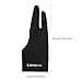 XENCELABS Drawing Glove, Breathable Artist Glove for Drawing Tablet, Two Fingers for Left Right Hand Black Size S