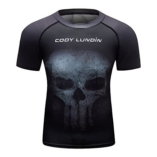 Red Plume Men's Compression Sports Shirt Short Sleeve Bat Athletic Tank Top
