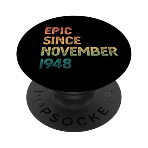 76 cumpleaños hombres mujeres épica desde noviembre de 1948 PopSockets PopGrip Adhesivo