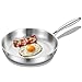 Nontoxicook Tri-Ply Stainless Steel Frying pan 28cm, Skillet 11inch, Induction Cooking Pan, Fast & Even Heat, Compatible with All Cooktops Up to 315℃