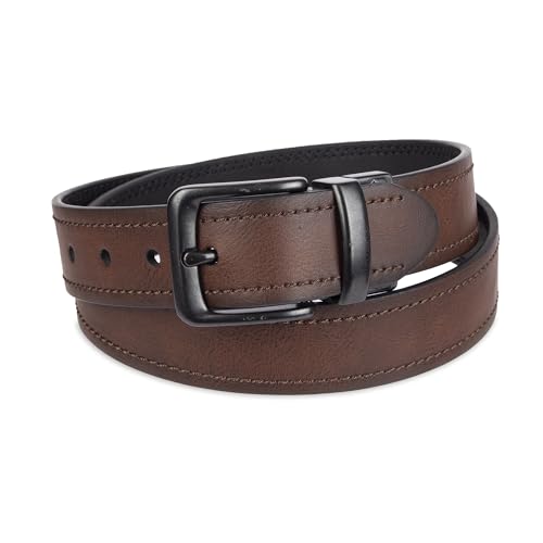 Image of Levi's Leather Men's Levis 40Mm Reversible Belt With Brushed Silver Buckle
