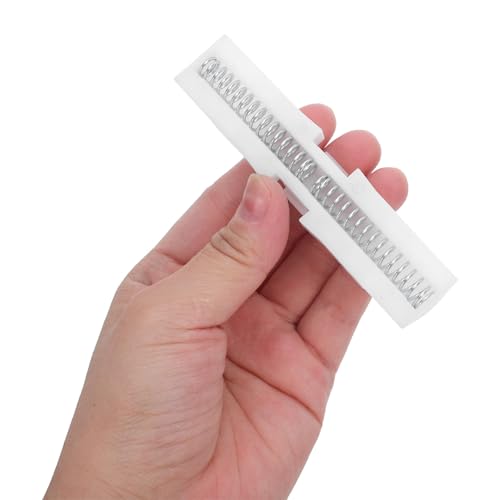 Kit de herrajes para clóset KICHOUSE 2 piezas con riel deslizante de primavera para puerta plegable, guías de ABS para puertas de armario miniatura 5