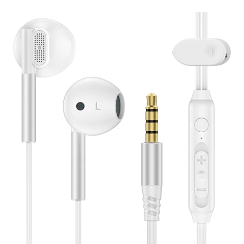 Wired Headphones, 3.5mm Jack iPhone Corded Earbuds for iPhoneSE,6,6 Plus,6s,5,5s, Plug in Ear Buds Wired Earphones with Microphone Noise Canceling Aux for iPhone iPad iPod Android Computer Gaming PS5