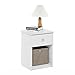 Furinno Tidur Nightstand, 1-Pack, White