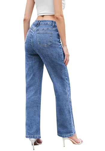 Jeans for Women Trendy High Waisted Straight Jeans Loose Wide Leg Stretchy Denim Pants with Pockets 2025 Fashion2