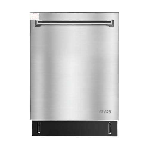 VEVOR 24" Built-In Dishwasher, Stainless Steel, 14 Place Settings