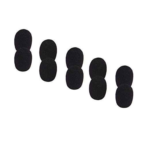 Sunmns 10 Pack Mini Small Size Lapel Headset Microphone Windscreen Foam Cover, Black - Thumbnail 5