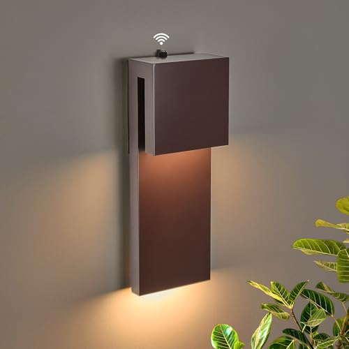 Image of Tarentlight 15IN Outdoor Wall Sconce Fixture,Dusk to Dawn Patio Lights,Waterproof Exterior Lamp,Modern Wall Mounted with 17W 3000K LED, Bronze Finish,Outside Lights for House Front Door Entryway