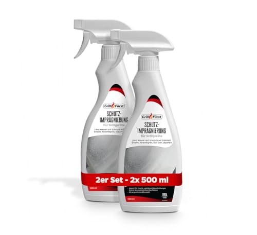 Grillfürst Schutzimprägnierung für Grillgeräte, 2 x 500 ml - mit Abperleffekt