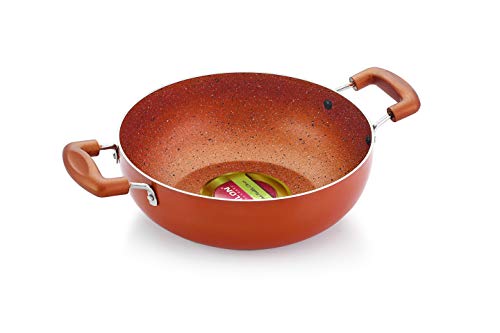 Image of Nirlon Aluminium Non Stick Dishwasher Safe Induction Base Deep Kadhai