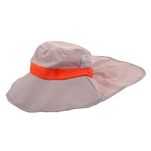 Milisten Adjustable Wide Brim UV Protection Bucket Cap for Boys and Lightweight and Breathable Fishing Hat for Summer Outdoor Activities Grey