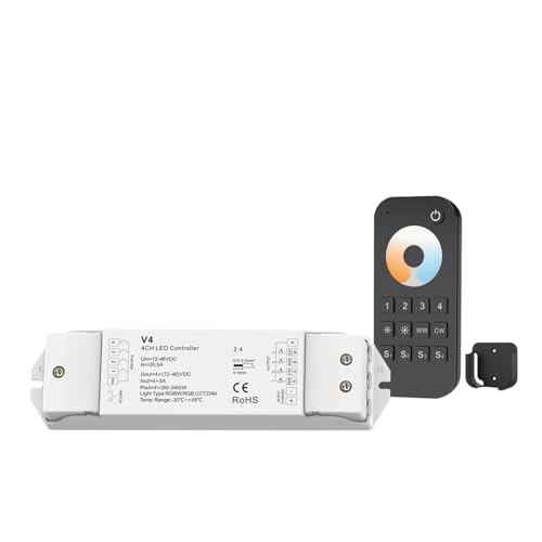 Variateur contrôleur LED 4 canaux V4 et télécommande RT7 haute précision
