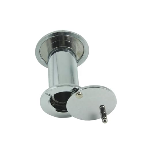 FENG GUO Silver Tone Metal 220 Degree Angle Door Viewer Peephole w Cover 35-55mm miniatura 3