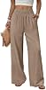Pantalón de Pierna Ancha para Mujer de Cintura Alta con Bolsillos, Casual 2