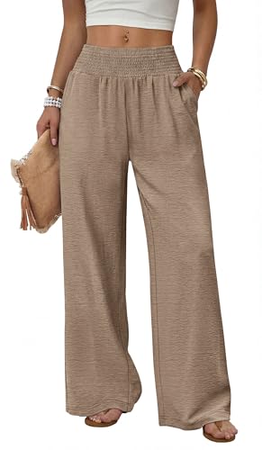Sampeel Wide Leg Linen Pants Woman Palazzo Trousers for Women