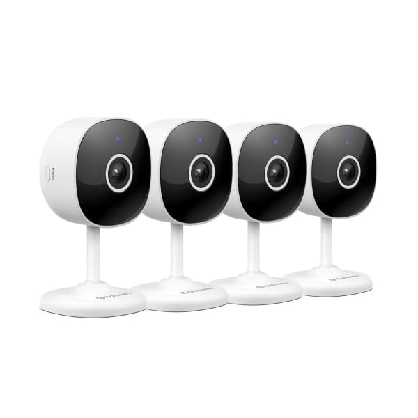 Indoor Cameras for Home Security 2K, Galayou Wireless WiFi Baby Camera Monitor with Two-Way Audio, Home Cameras with APP for Phone, Smart Siren, Works with Alexa/Google Home(G7-4PACK)