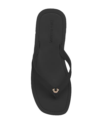 Image of True Religion Women's Flip Flop Sandals - Lightweight Rubber Sole with Iconic Logo Detail