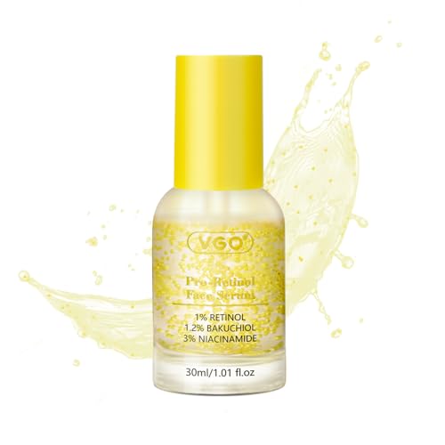 VGO Bakuchiol Retinol Serum for Face, 1% Retinol & 3% Niacinamide, Anti-Aging and Anti-Wrinkle, Gentle Yet Potent Formula for Sensitive Skin. VGO Bakuchiol Retinol Serum for Face, 1% Retinol & 3% Niacinamide, Anti-Aging and Anti-Wrinkle, Gentle Yet Potent Formula for Sensitive Skin.