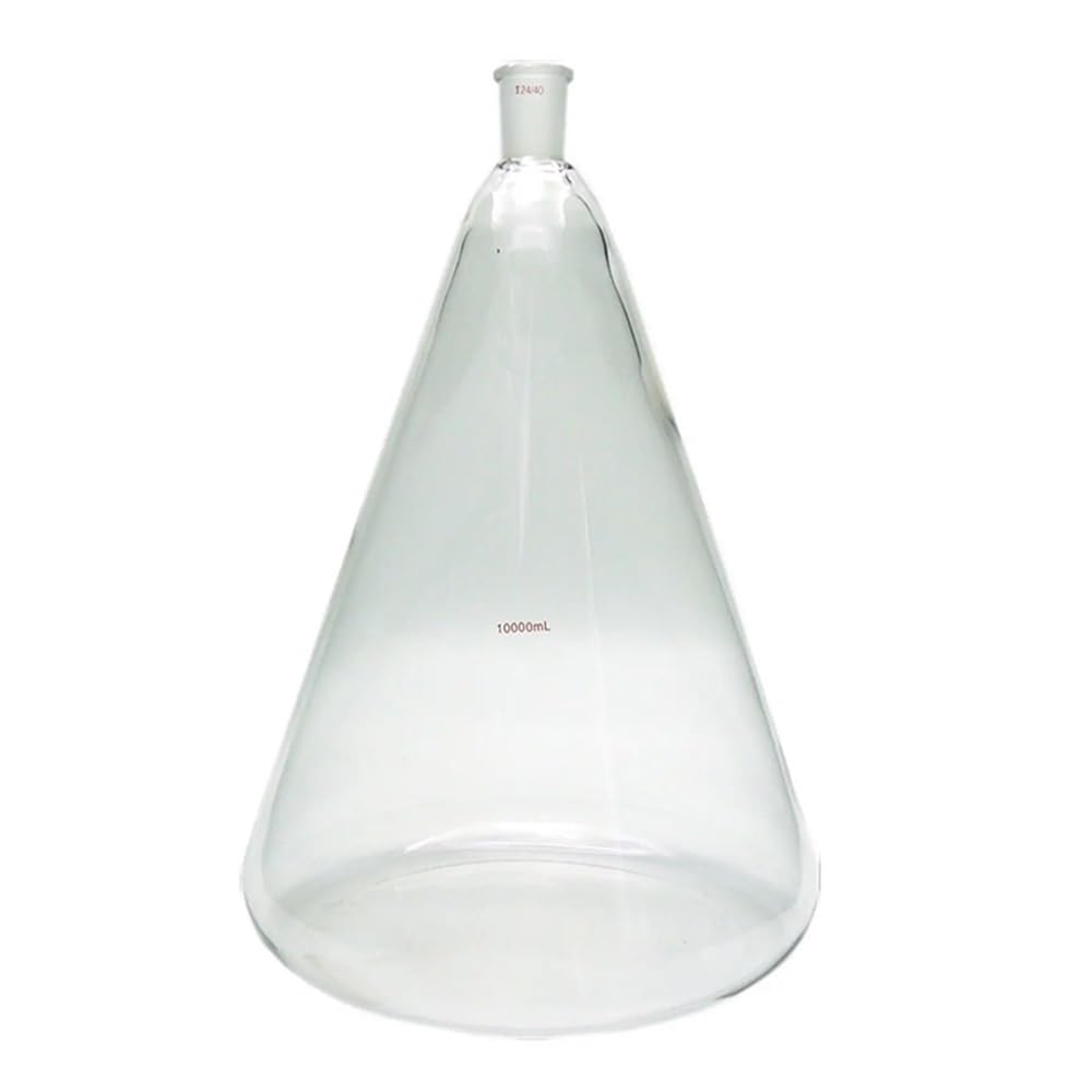 Matraz de vidrio 24/40 de 10000 ml, botella cónica de 10 litros, cristalería de laboratorio