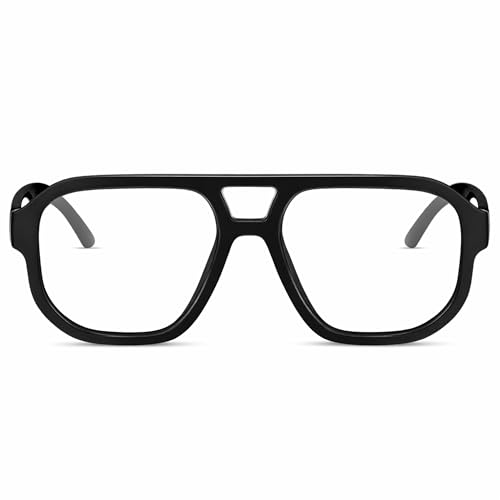 Image of livho Retro Aviator Blue Light Blocking Glasses for Women Men with Soft Case, Trendy Rectangle Computer Eyeglasses
