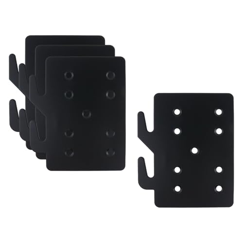 FarBoat Plaques de crochet en bois robuste pour rails de lit, têtes de lit et pieds de lit avec vis, support de fixation pour cadre de lit, 12,6 x 8,9 cm (L x l)