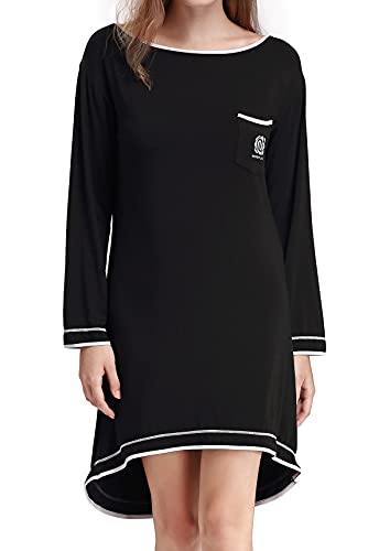 N NORA TWIPS Damen Bademantel Weich Kimono Robe Paspelierung Nachtwäsche XS-XL - Schwarz - X-Large Cover