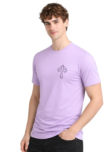 T-shirt décontracté homme imprimé croisé idéal pour les sorties