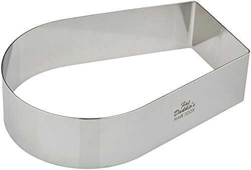 Fat Daddio's Stainless Steel Arch Cake and Pastry Ring, 7.625 x 5.25 x 2