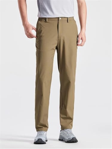 Men’s Quick Dry Casual Pants with Zip Pockets Korean Fashion Nylon/Spandex Stretched Golf Pants2
