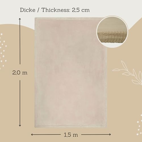 Hakuna Matte Wolkenweiche Spielmatte Baby 200x150x2,5cm, beige,Tatami Matte – Ansicht 2