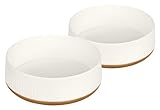 Harry Barker Large Modern Dog Bowls, 2-Pack Eco-Friendly Plastic Pet Food & Water Bowls, Non-Slip Base, Dishwasher Safe, BPA-Free, Neutral Design, Holds 9 Cups Each