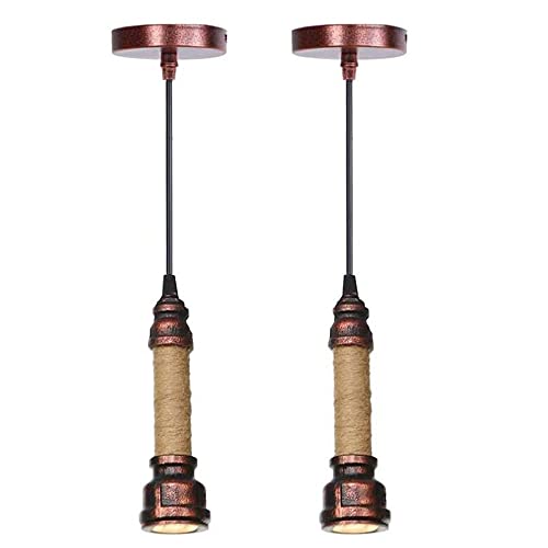 Lámparas de techo industriales vintage y luces colgantes rústicas de metal para casa de campo