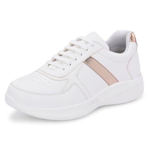 Image of Centrino Womens Casual Shoes | Colorblock Sneakers with Ultra Soft Cushion Lace-Up Shoes All-Day Comfort | Trendy & Lightweight Design | Low Top Flat Sole (7617)