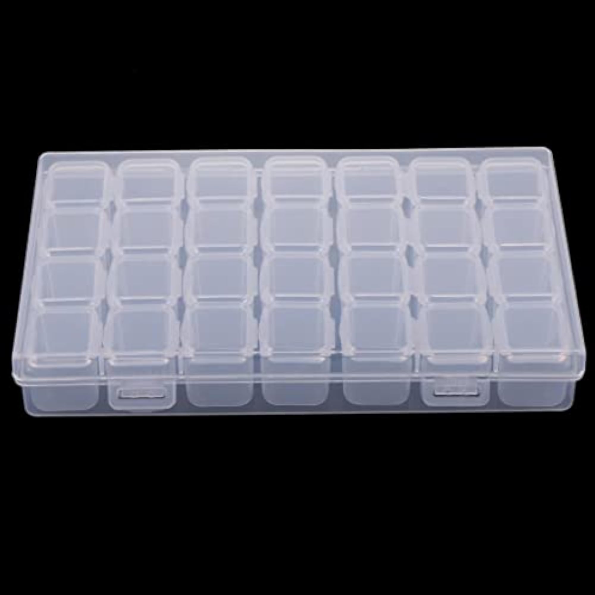28 Grids Clear PVC Jewelry Dividers Storage Organizer Box