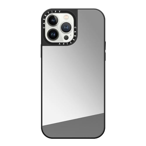 CASETiFY Mirror iPhone 13 Pro Max Case [Reflective / 4.9ft Drop Protection/Compatible with Magsafe] - Silver On Black by CASETiFY - Used condition - US$7.77