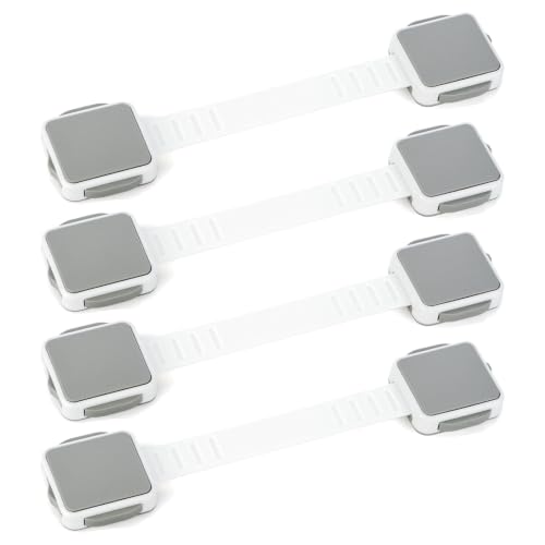 Guardlet Child Safety Cabinet Locks 4 Pack, No-Drill Drawer, Fridge, Toilet