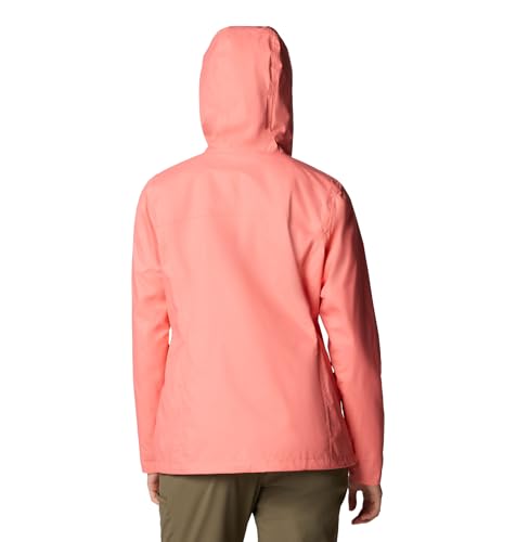 Columbia Womens Arcadia II Waterproof Rain Jacket, Alpenglow, 1X