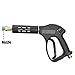 M MINGLE Short High Pressure Washer Gun, 5000 PSI, Replacement for Hot and Cold Water, M22 Fitting, 5 Nozzle Tips
