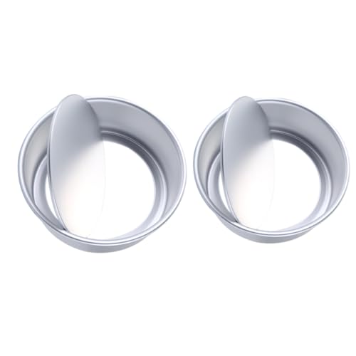 TOYANDONA Molde de Aluminio para Pasteles Redondo con Diseño Antiadherente y Fondo Desmontable para Hornear Bizcochos y Mousses Fácil de Limpiar y Usar Horno Lavavajillas y Refrigerador