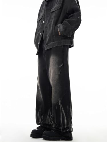 Men's Jeans Spring Autumn American Retro Straight Denim Long Pants for Men3