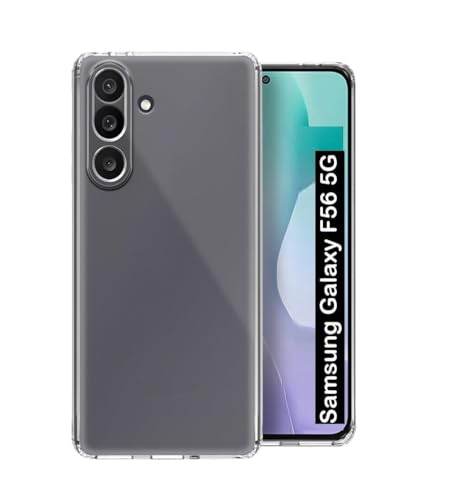 Image of COVERBLACK Flexible Rubber Case Back Cover Compatible for Samsung M56 5G / F56 5G - Transparent