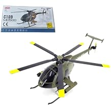 Mini RC Helicopter, MD500 C189 Remote Control Helicopter, 2.4G 4CH Military Aircraft Model, Cool RC Airplane Indoor & Outdoor Flying Plane Christmas for Adults