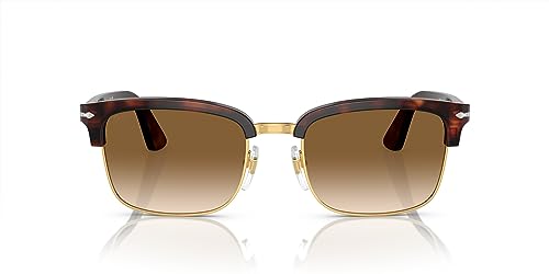 Persol Men's PO3327S Rectangular Sunglasses, Havana, 54 mm