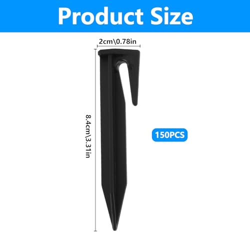 150 stuks haringen voor robotmaaiers, haringen voor bevestiging van omtrekdraad en grondhaken voor een veilige bevestiging van de begrenzingsdraad - Afbeelding 4