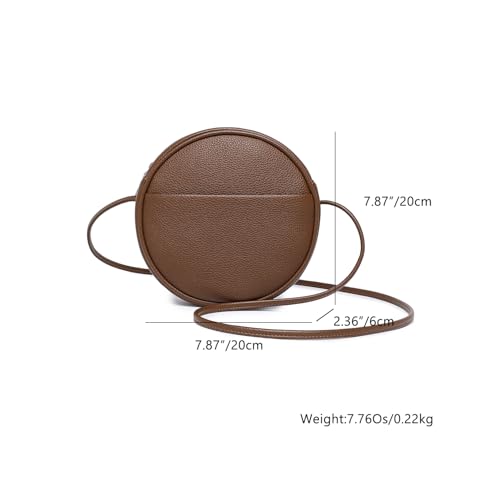 Image of Circle Crossbody Bag for Women NYLON Circle Purse with Zipper Adjustable Knot Shoulder Straps