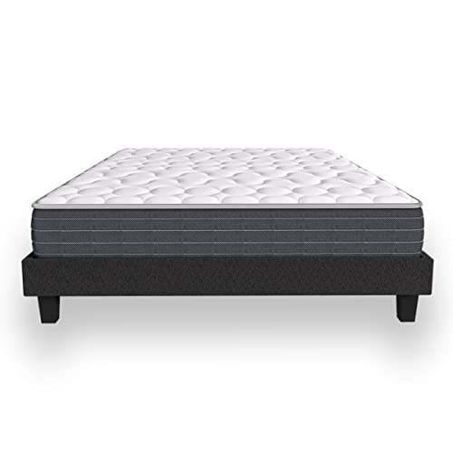 Ensemble Matelas Ressorts ensachés + sommier 160x200cm Spring Plus Hbedding - Mousse Haute densité et Ressorts ensachés Cover