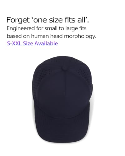 Image of Zylioo XXL Laser Vented Trucker Hat for Big Heads, Flat Bill Cap | Generous 2XL Fit-Airy cutout panels and a straight visor give larger head shapes cooler comfort for sunny rounds.