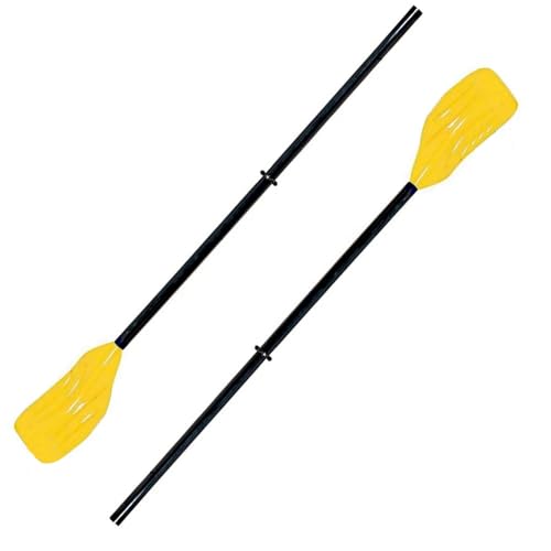 COPPIA REMI STRUTTURA IN PLASTICA CM 124 PER CANOTTO GONFIABILI DIAM. CM 2,5 COLORE NERO - GIALLO